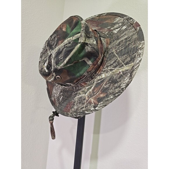 Mossy Oak Safari Wide Brim Hat Mens Small Camo Outdoor Cap Hiking Vented Camping - Picture 2 of 4